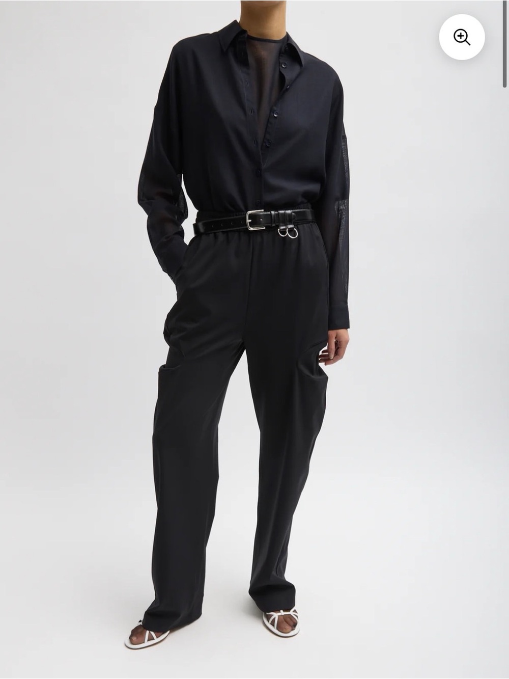 Tibi Compact Ultra Stretch Knit Sculpted Meir Pant Black